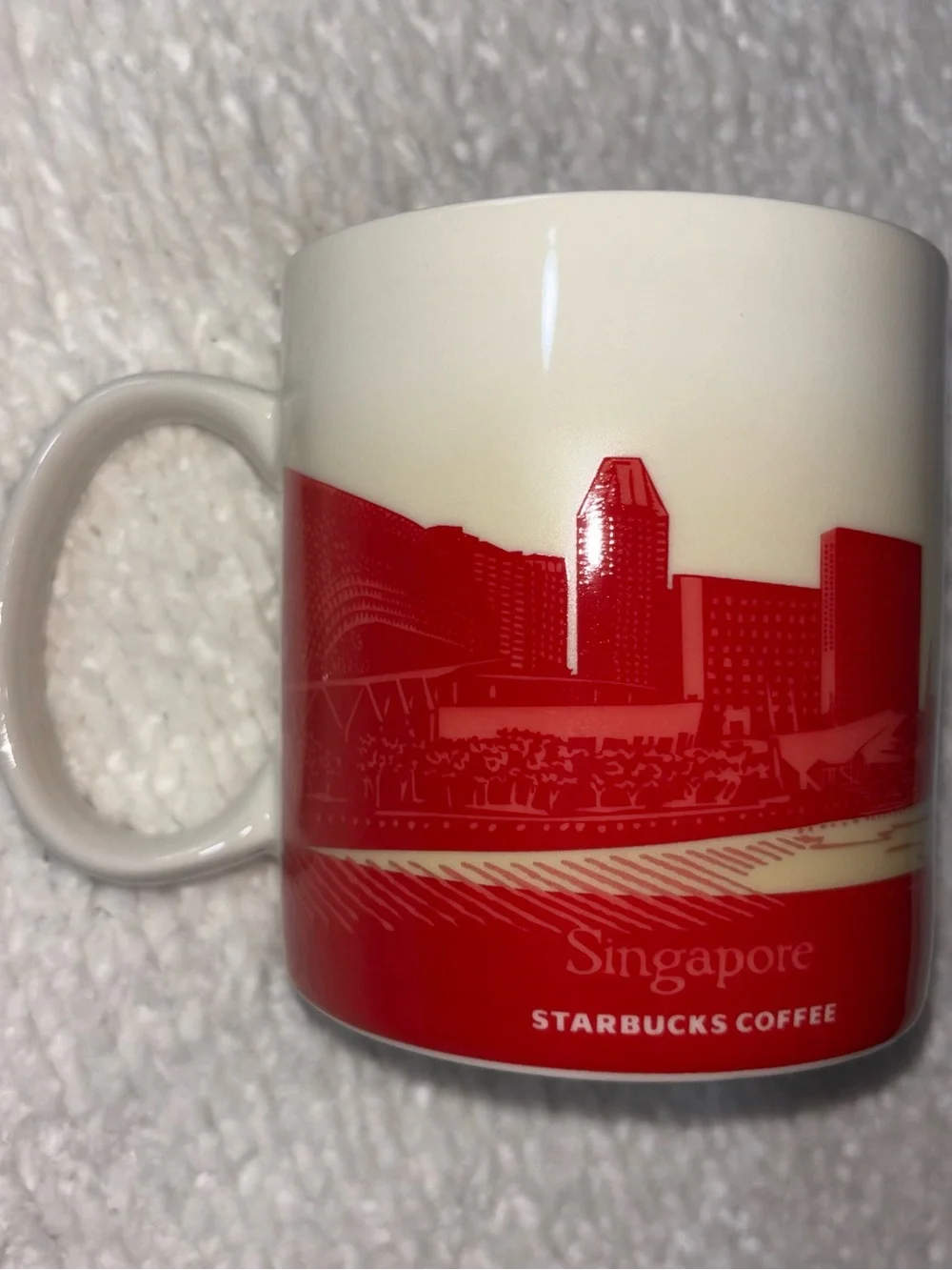 Starbucks Singapore Global Icon Red and Cream Merlion City Mug